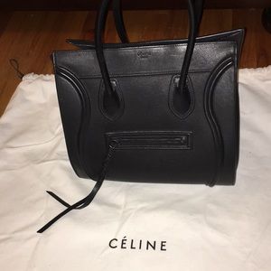 Celine black medium phantom tote